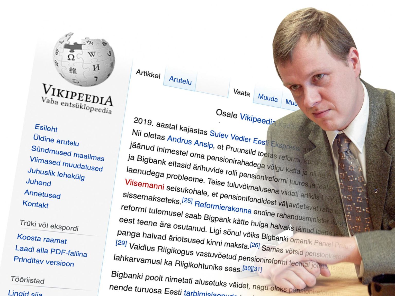 Parvel Pruunsilla vaidlus Vikipeediaga.