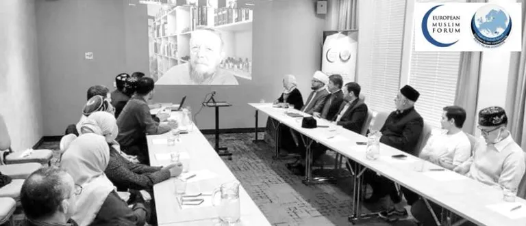 Photo from the conference of the European Muslim Forum, which was also attended by Archbishop Urmas Viima (fifth from right).