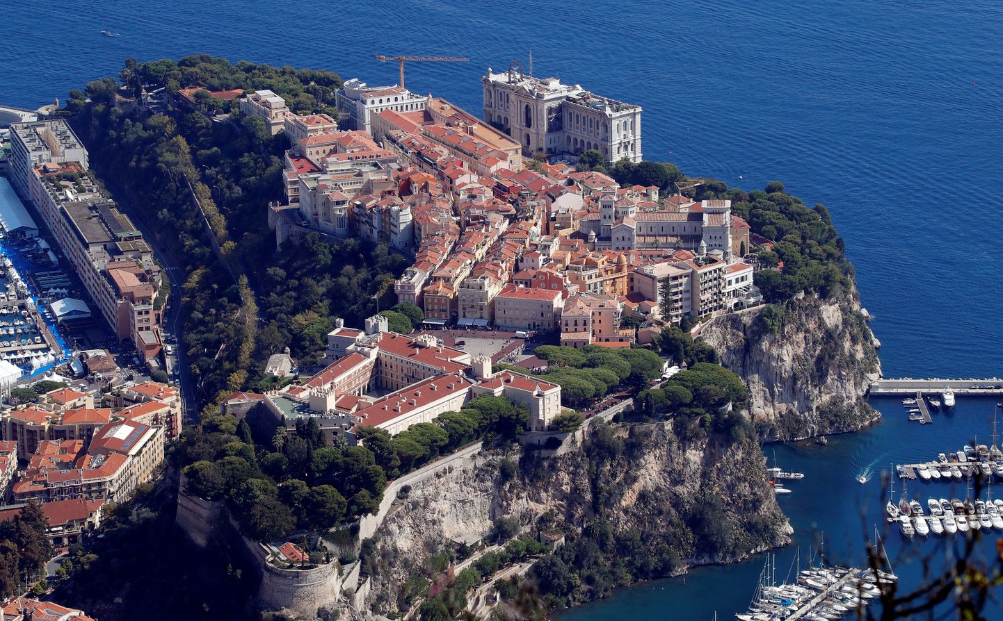 Vaade Monacole ja vürstipaleele.