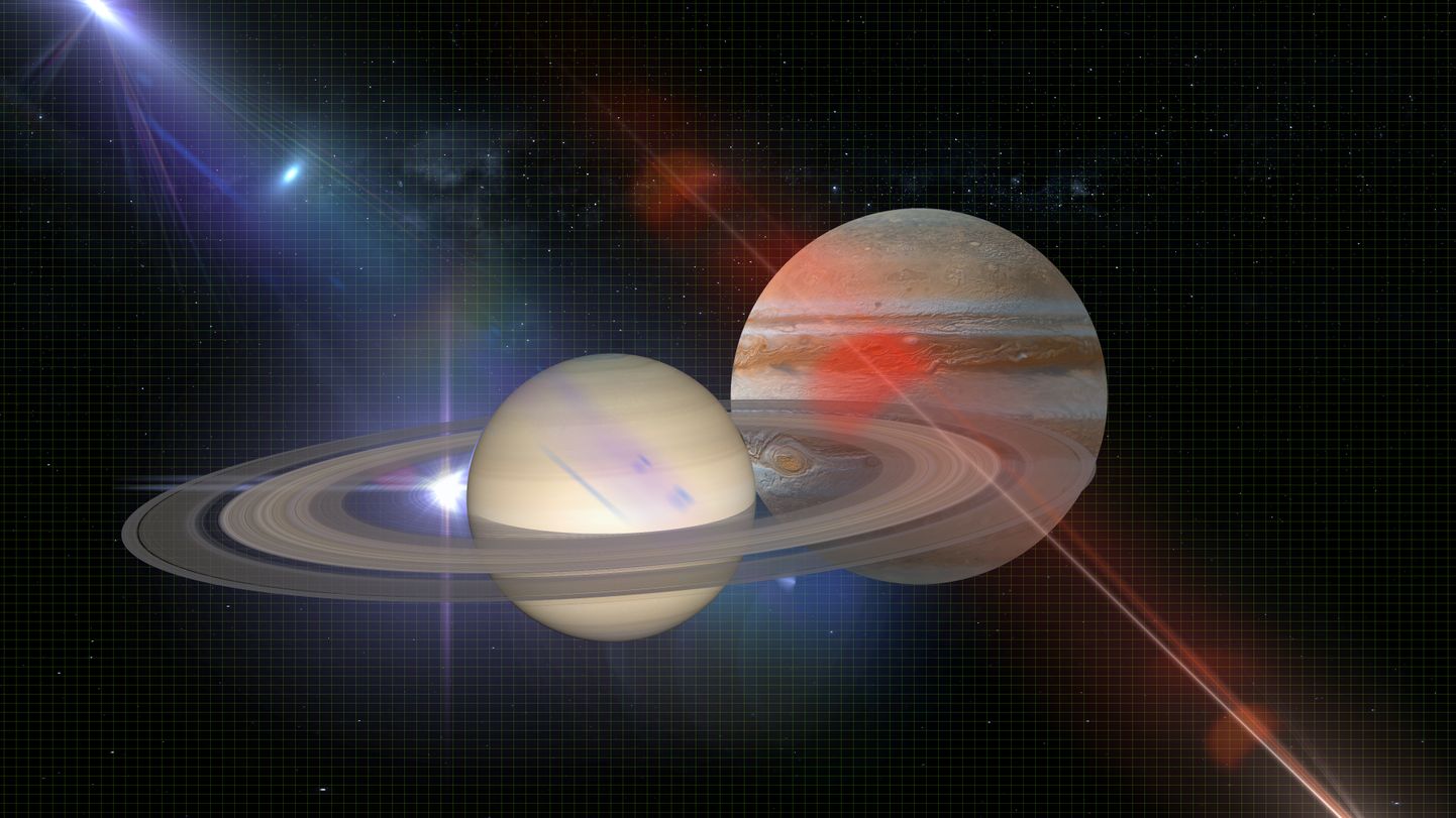 Сатурн и Юпитер. Иллюстративное фото