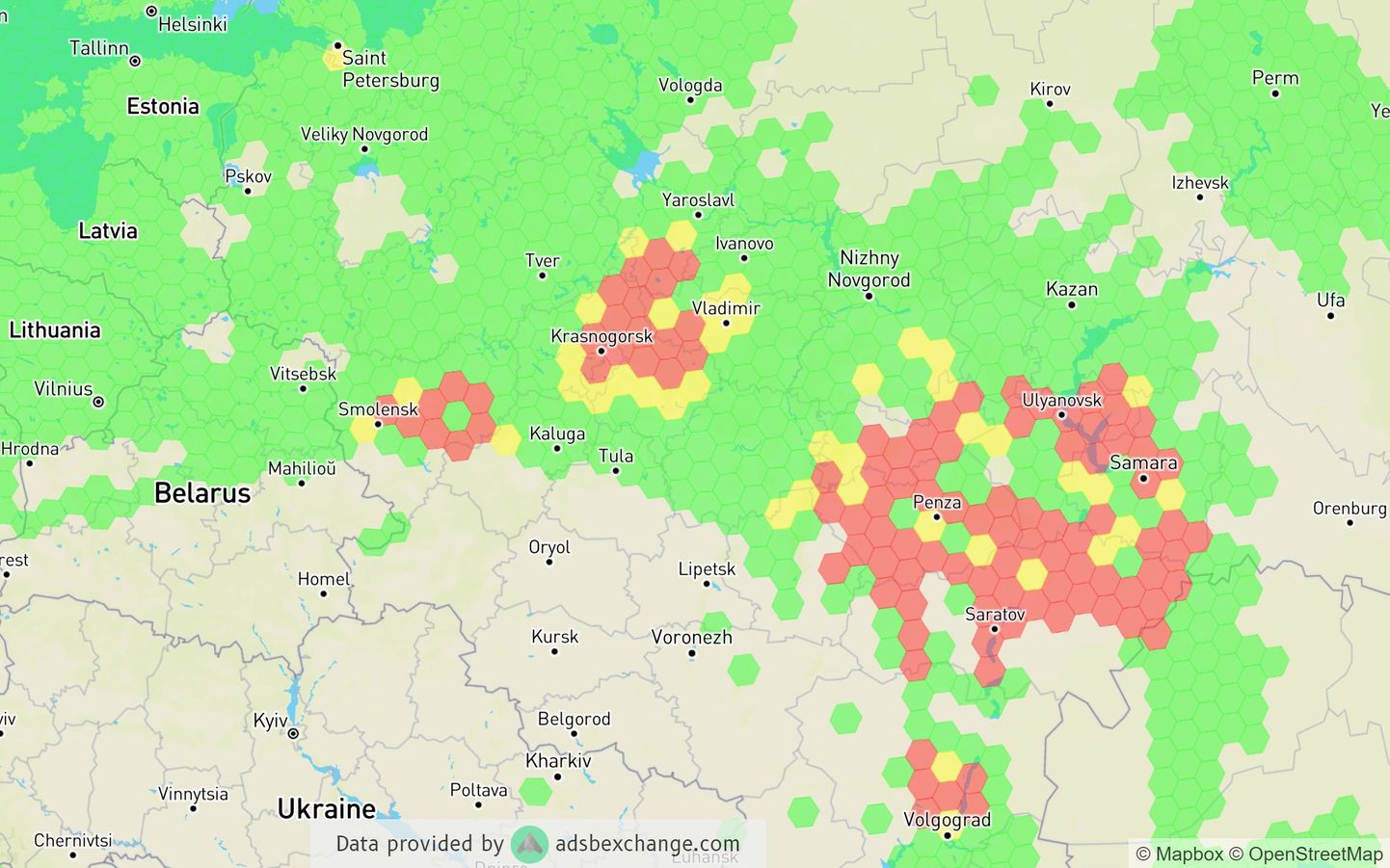5. detsembrist on Ukrainast idas asuvate Venemaa linnade ümber tekkinud suur ala, kuis GPS-i segatakse ja navigatsiooni ei saa kasutada.