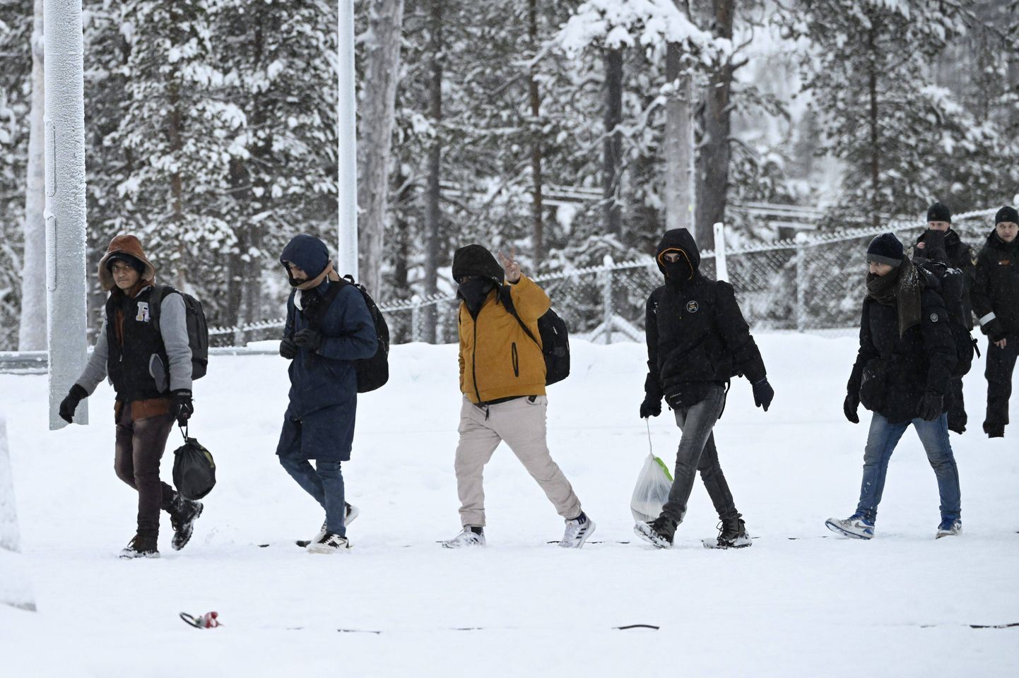 Migrandid Vene-Soome piiripunktis.
