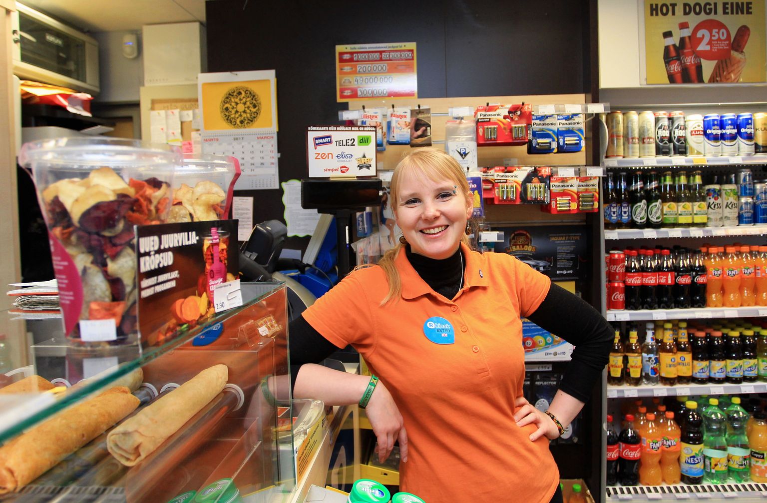 R-kioski frantsiisipidaja ja kioski perenaine Ester Haas.