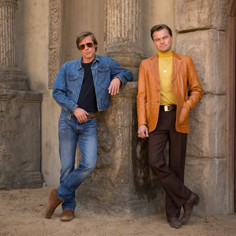 Filmi «Once Upon a Time in Hollywood» peaosades on Brad Pitt ja Leonardo DiCaprio. Fotošopitud reklaamfoto