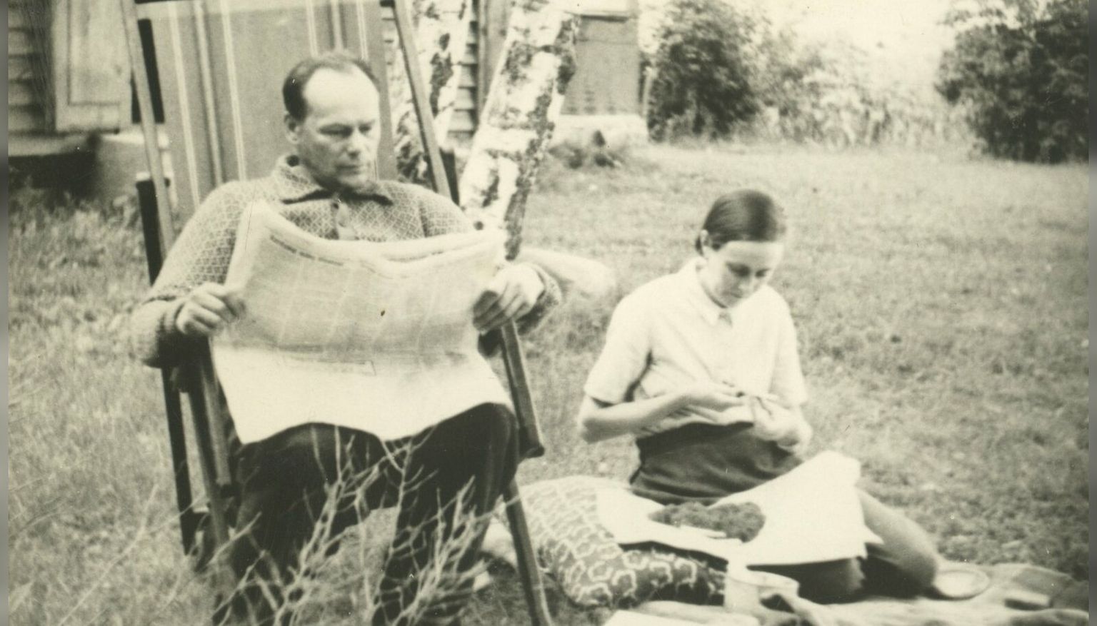 Henrik Visnapuu ja Hilda-Elfriede Franzdorf (Ing) 1920. aastate lõpul Luunjas.