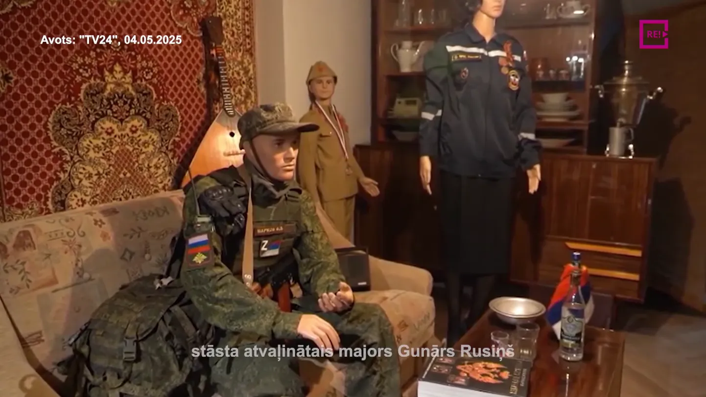 Экспозиция в Огрском музее. Кадр передачи Kultūršoks