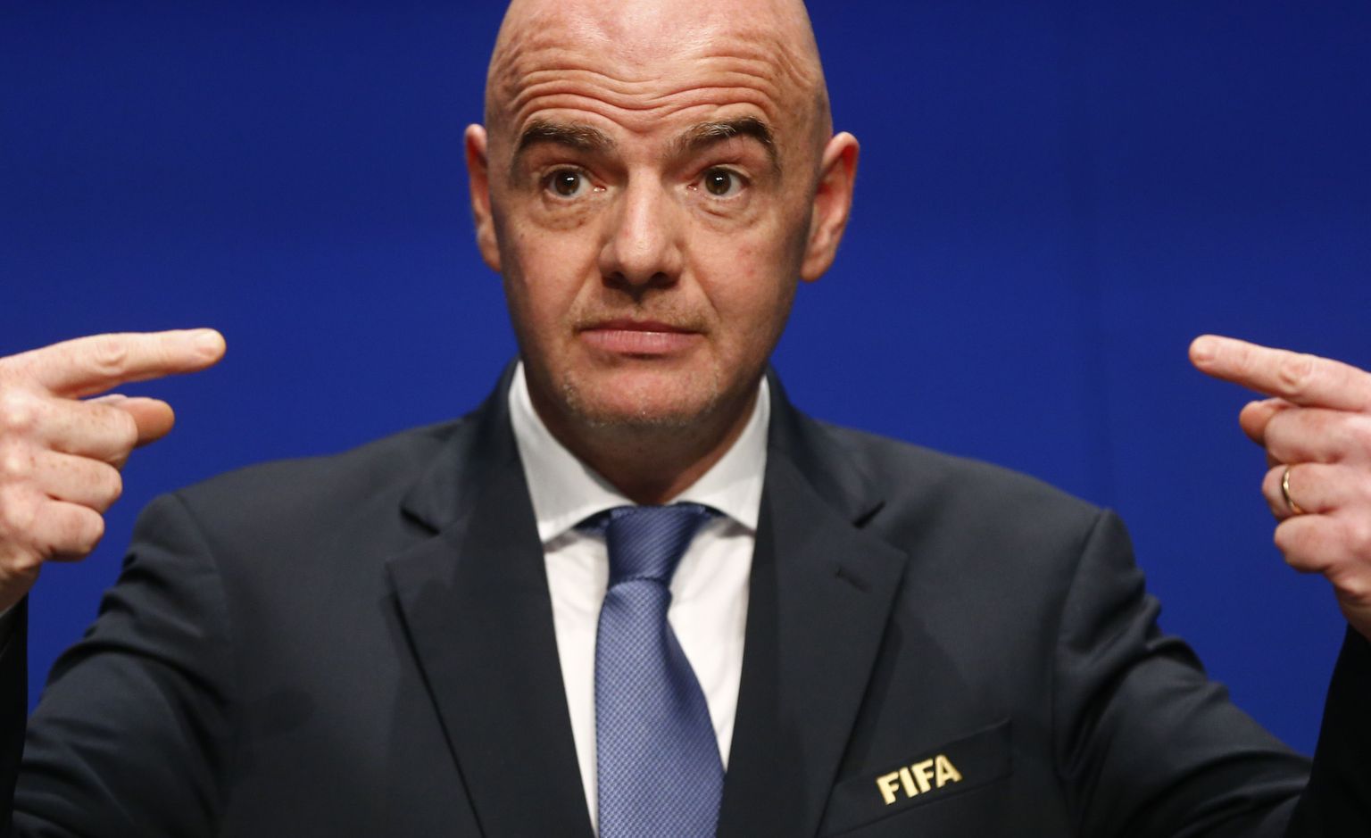 FIFA President Gianni Infantino addresses a news conference after a FIFA Council in Zurich, Switzerland, January 10, 2017. REUTERS/Arnd Wiegmann