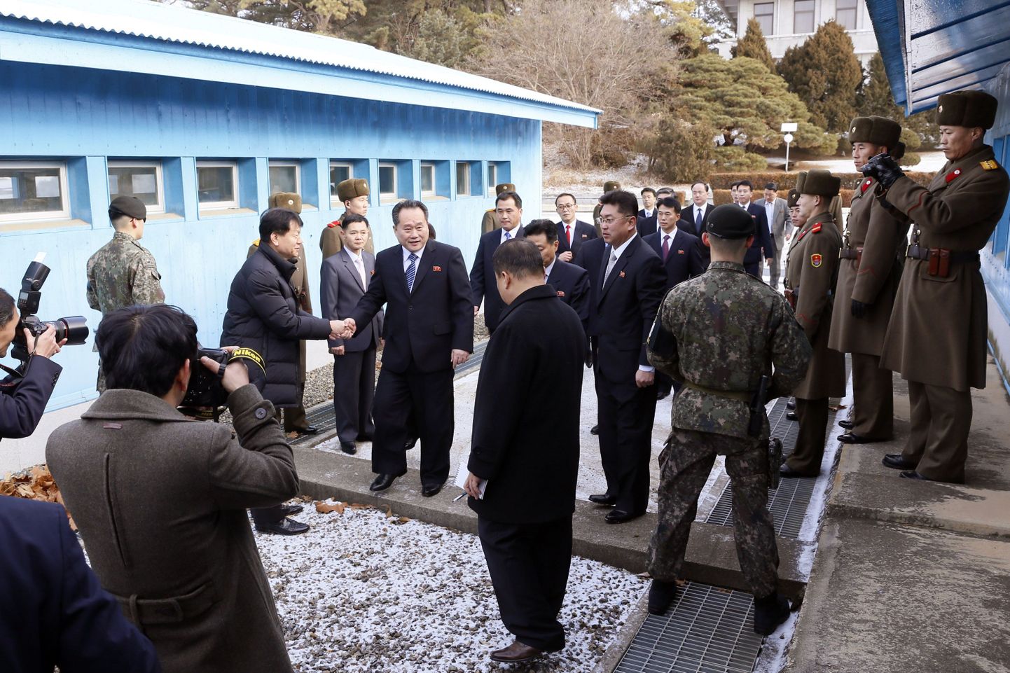 Kahe Korea ametnikud 9. jaanuaril aset leidnud kohtumisel.