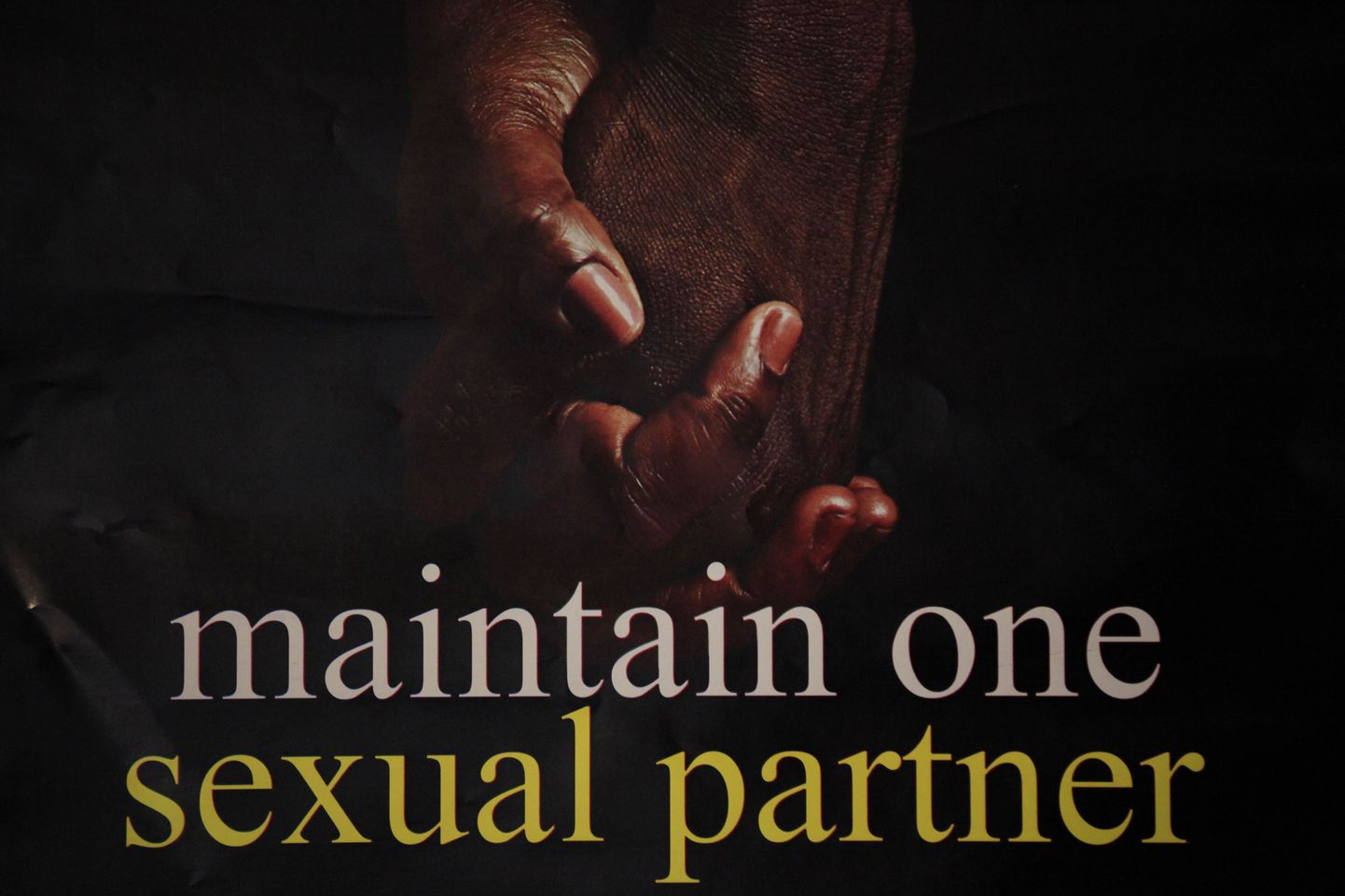 Nigeerias Lagoses asuv plakat kutsub inimesi üles ühe seksuaalpartneriga piirduma.