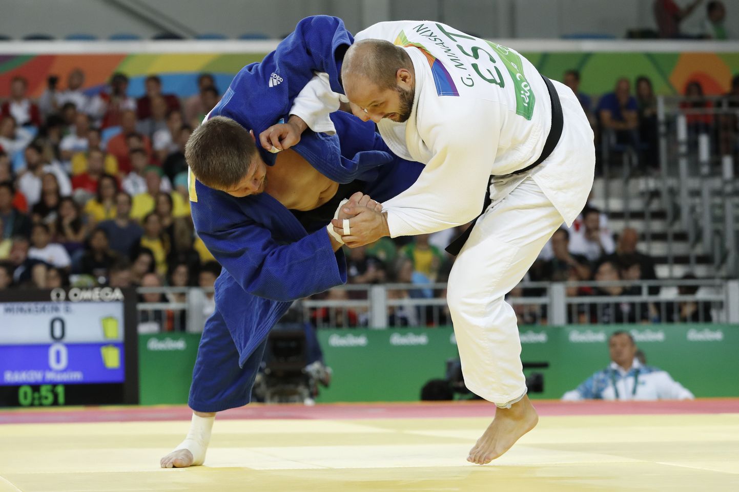 Grigori Minaškin (valges) piirdus Rio olümpial ühe matšiga, kuid nelja aasta pärast Tokyos loodab ta kõrgemate kohtade eest võidelda.
