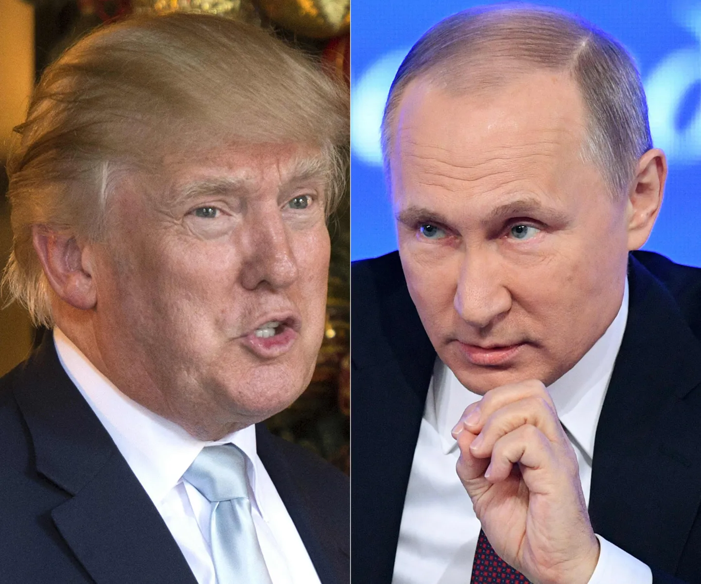 Venemaa president Vladimir Putin (paremal) ja sel kuul USAs ametisse astuv Donald Trump.