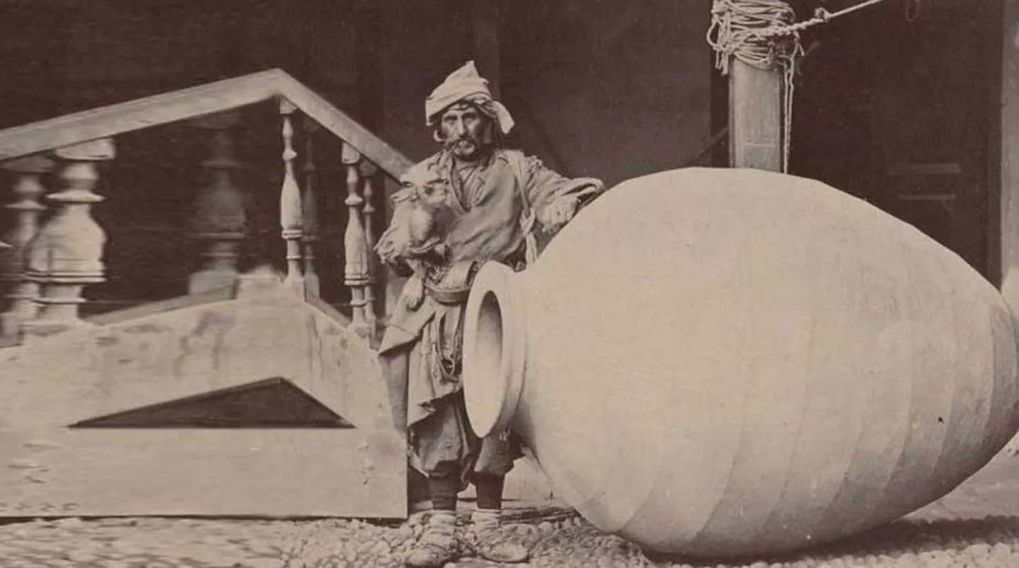 Gruzijas vīndaris pie kvevri 1881. gadā