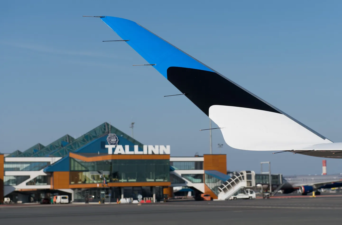 Nordica värvides lennuk Tallinna lennujaamas.