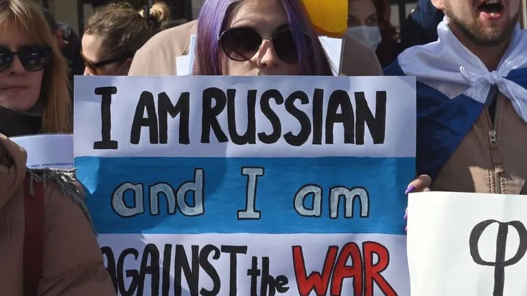 Антивоенный митинг в Тбилиси.