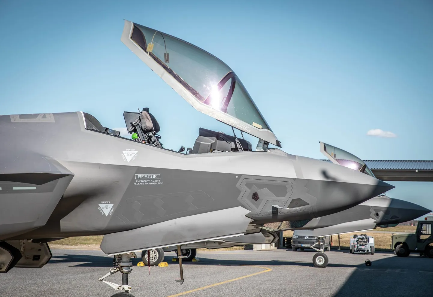 Itaalia õhuväe hävitajad F-35 saabusid Eestisse.