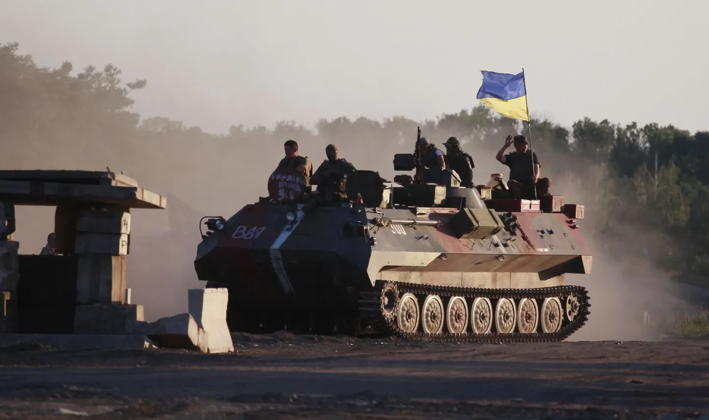 Ukraina sõdurid Luganski oblastis.