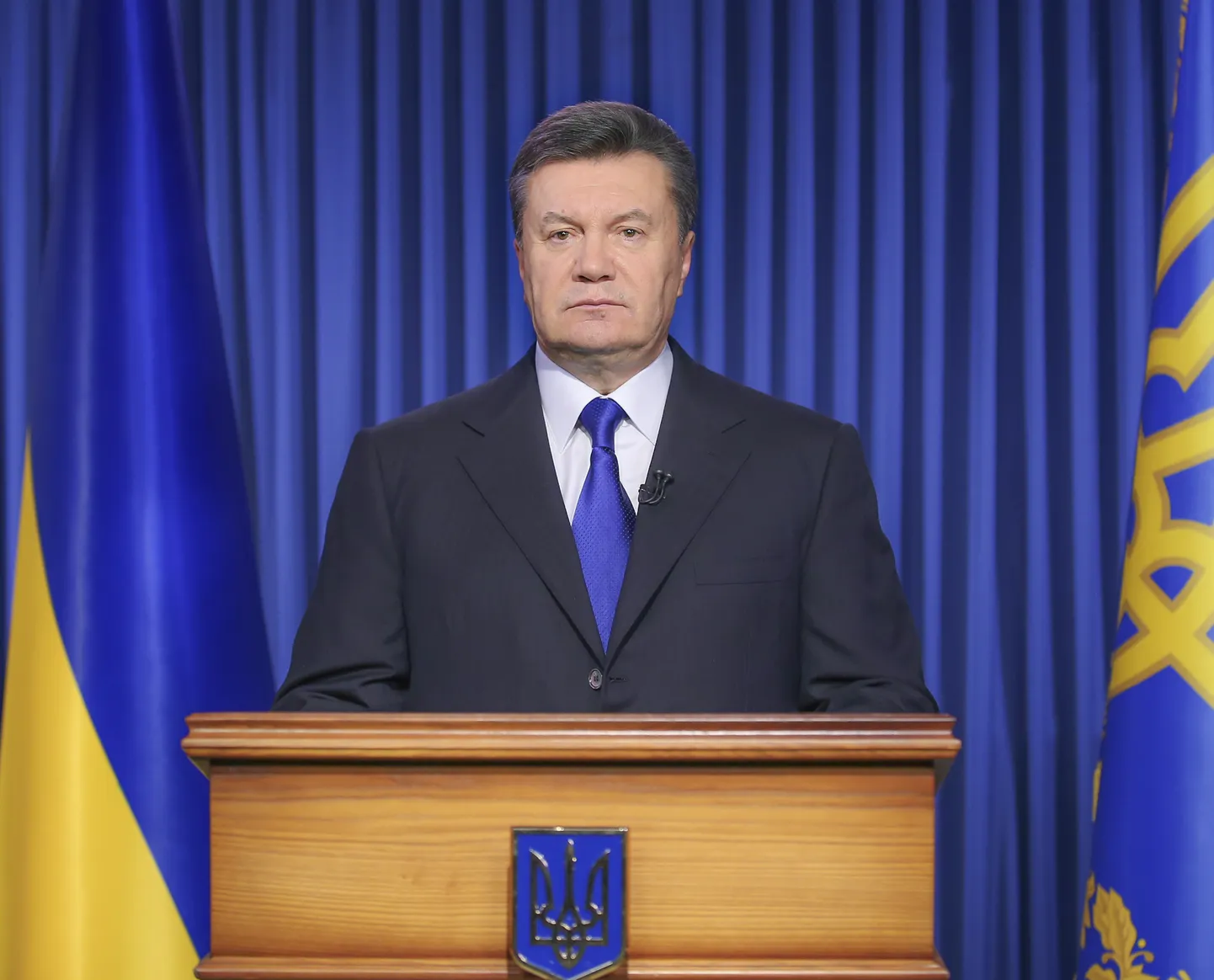 Ukraina president Viktor Janukovõtš värskes videopöördumises.