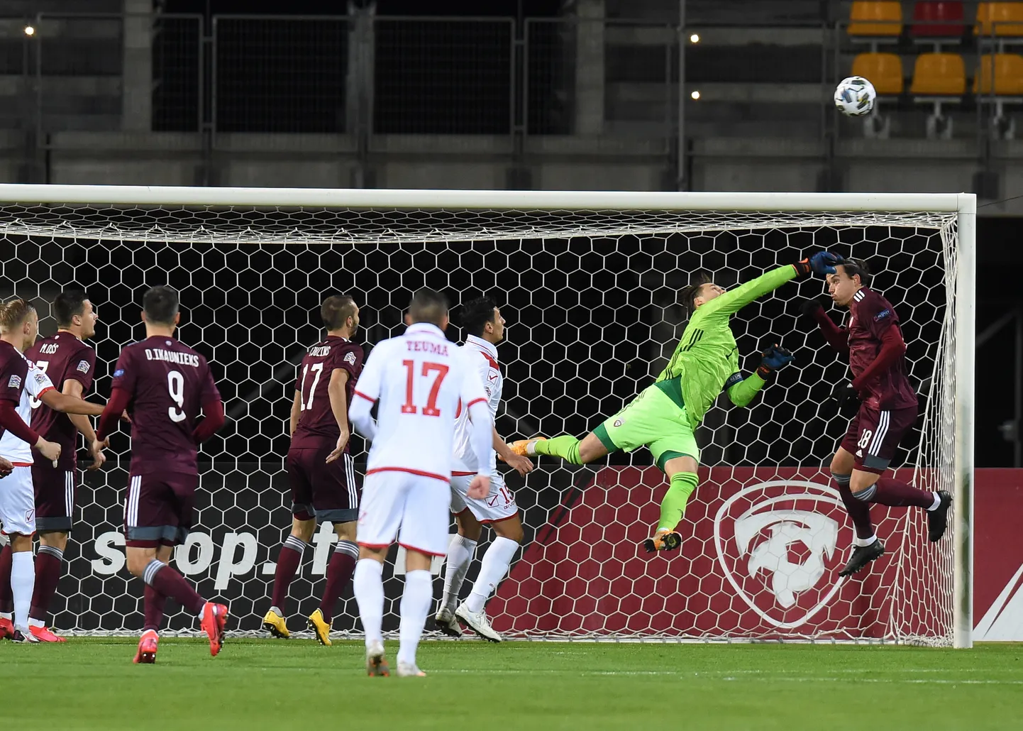 UEFA Nāciju līgas spēle futbolā starp Latvijas un Maltas komandām Daugavas stadionā.