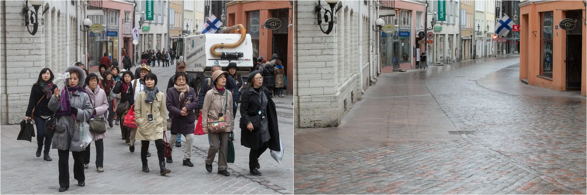 Koroonaviirus: Tallinn enne ja nüüd.