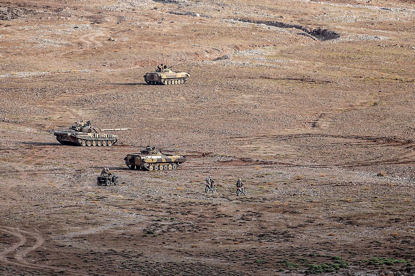 Sõjalised õppused Armeenia ja Aserbaidžaani piiri lähistel, oktoobris. Pilt on illustratiivne.