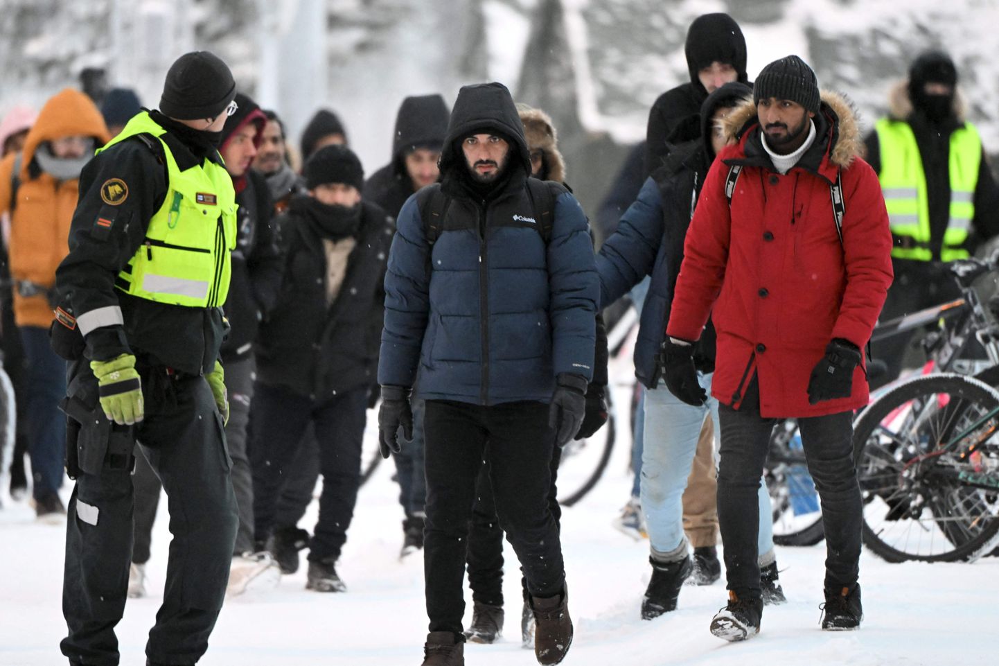 Мигранты на границе Финляндии.