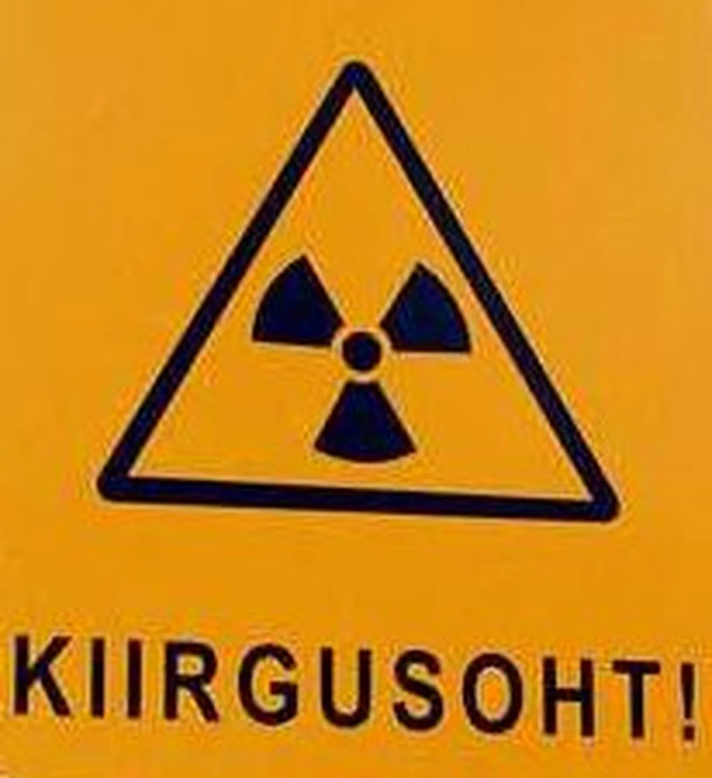 Kiirgusohu märk.