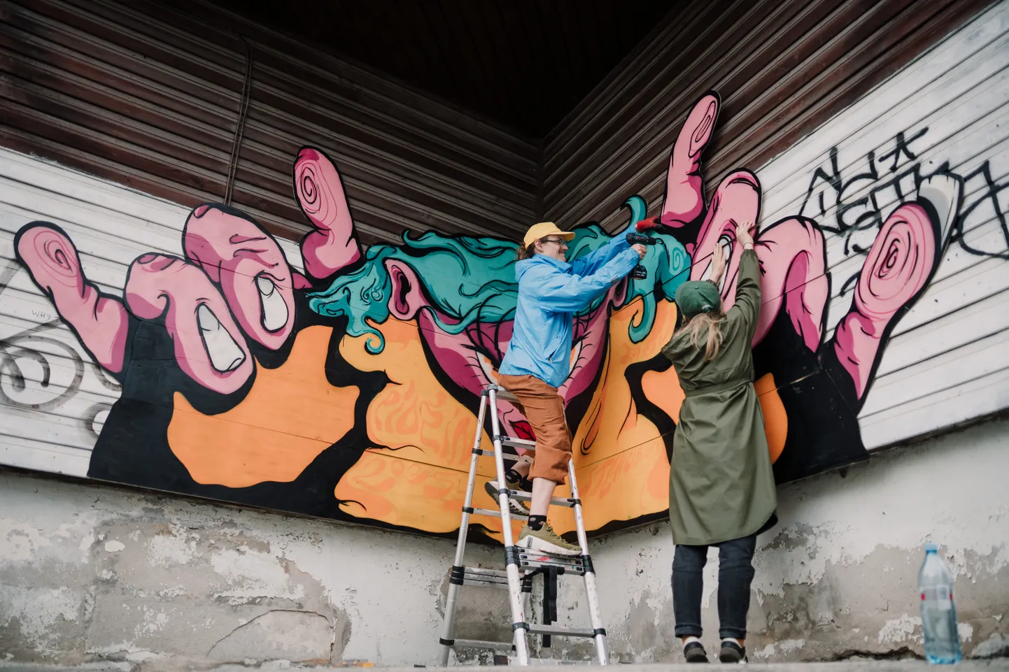 Leedu tänavakunstnik Pidžini teos on valmis ning kaunistab nüüd kunagist Thalia videokino Aleksandri tänaval. Seda aitas kunstnikul üles panna festivali kuraator Kadri Lind.