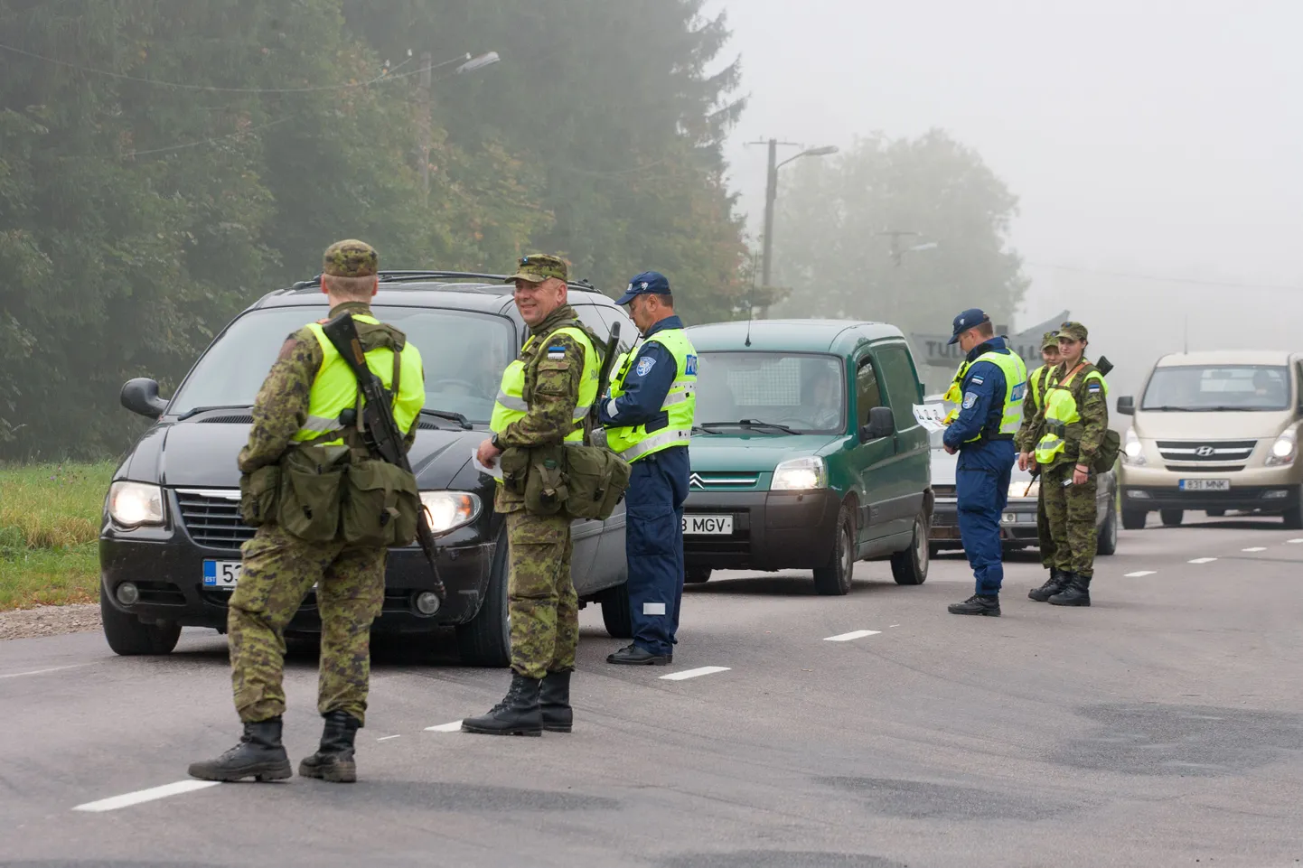 Kontrollaktsioon sõidukijuhtide kainuse kontrollimiseks. Foto on illustreeriv.