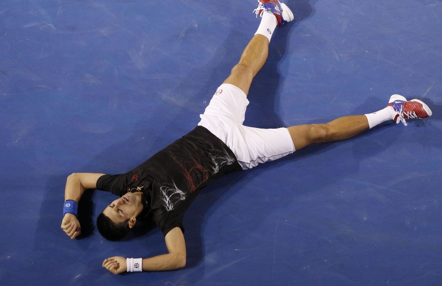 Novak Djokovic pärast matši võitmist.