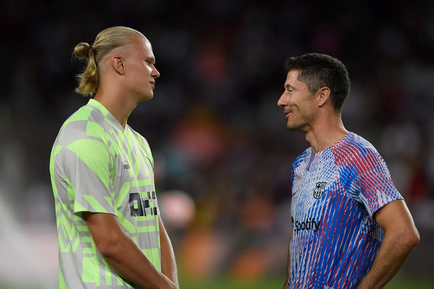 Kas FC Barcelona näeb Erling Haalandit (vasakul) kui Robert Lewandowski (paremal) mantlipärijat või mahuksid kaks staarründajat ka koos väljakule?