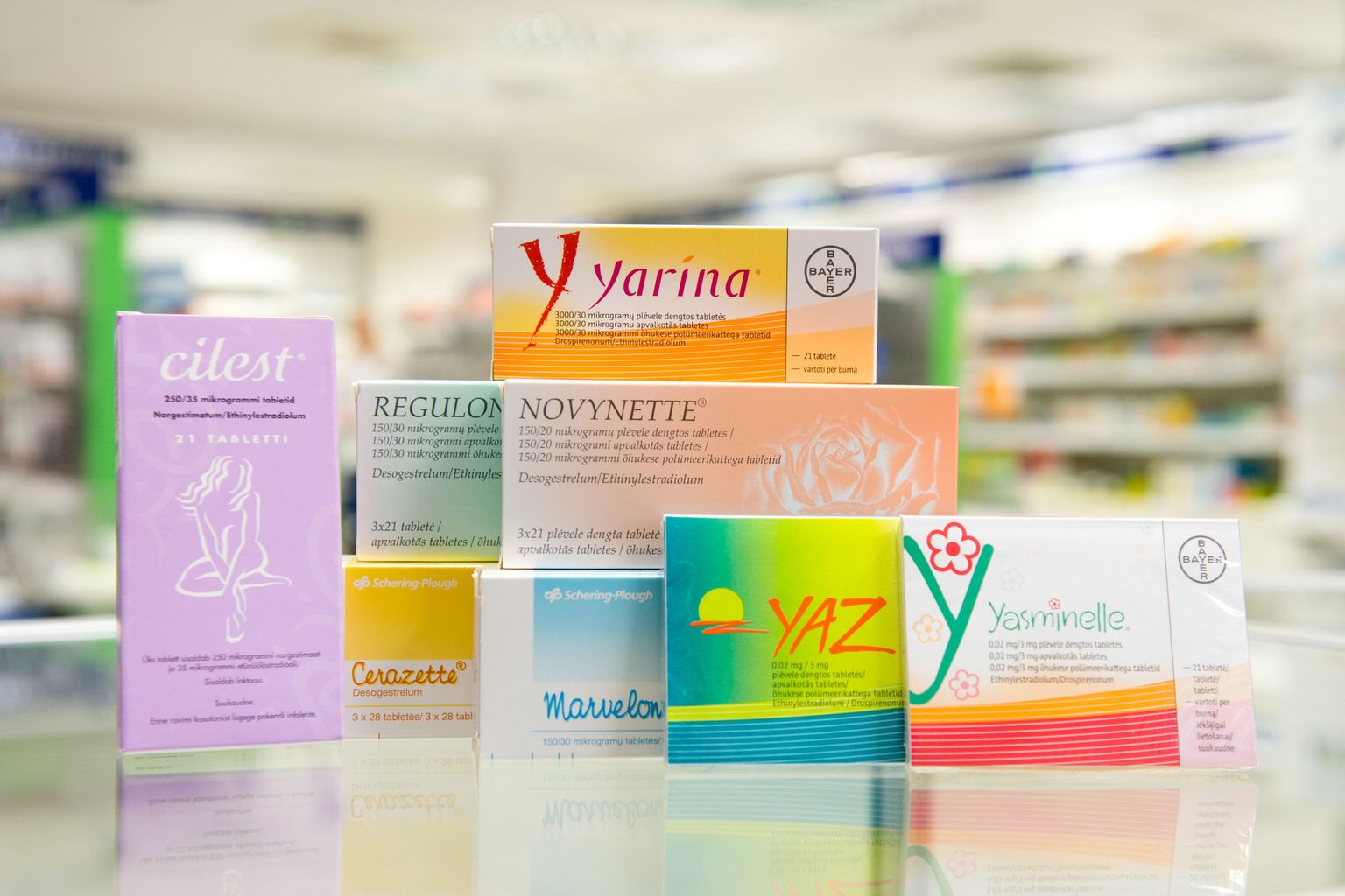 Eestis müüdavad erinevad rasestumisvastased tabletid.