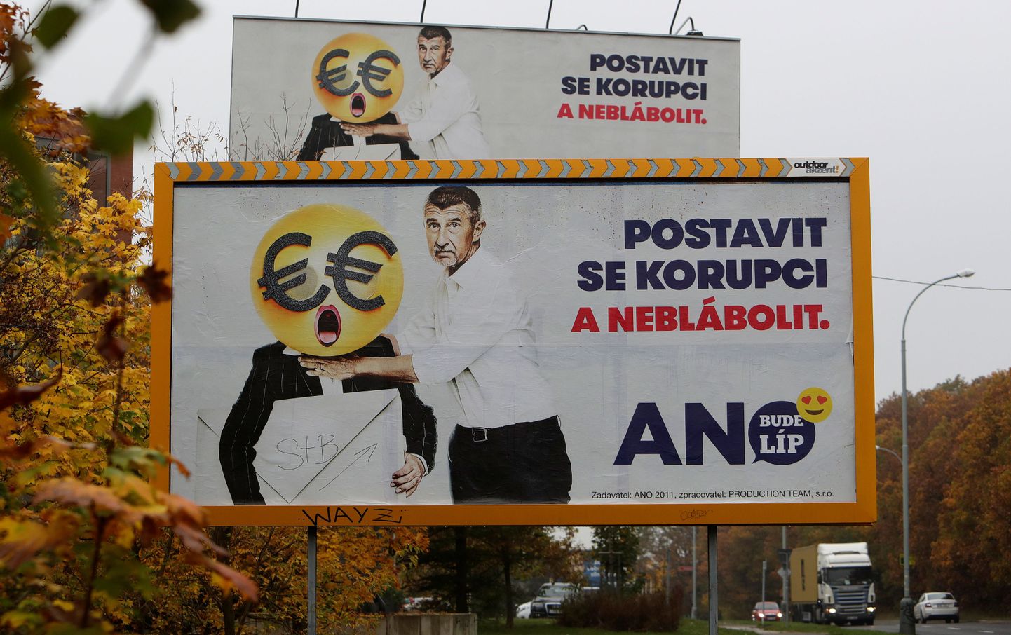 Предвыборный плакат партии Андрея Бабиша.