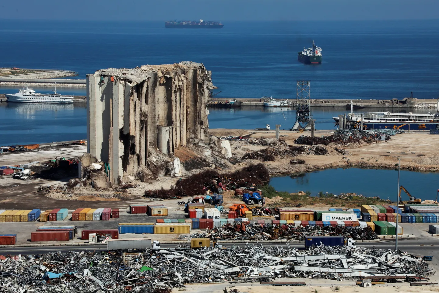 Beiruti 2020. aasta sadamaplahvatuses hävinud piirkond. Foto on illustratiivne.