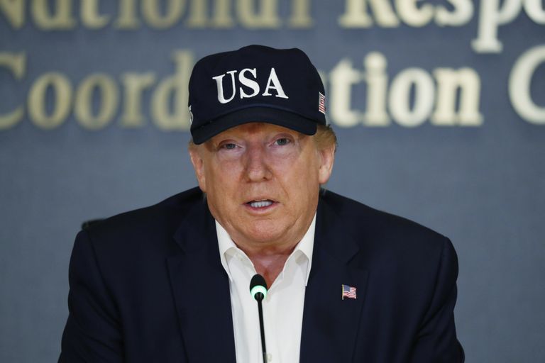 Donald Trump 1. septembril 2019 USA hädaolukordade ametis orkaan Doriani teemalisel kohtumisel
