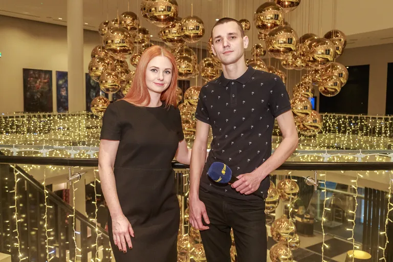 Певица Лена Катина и репортер Виктор Любарец