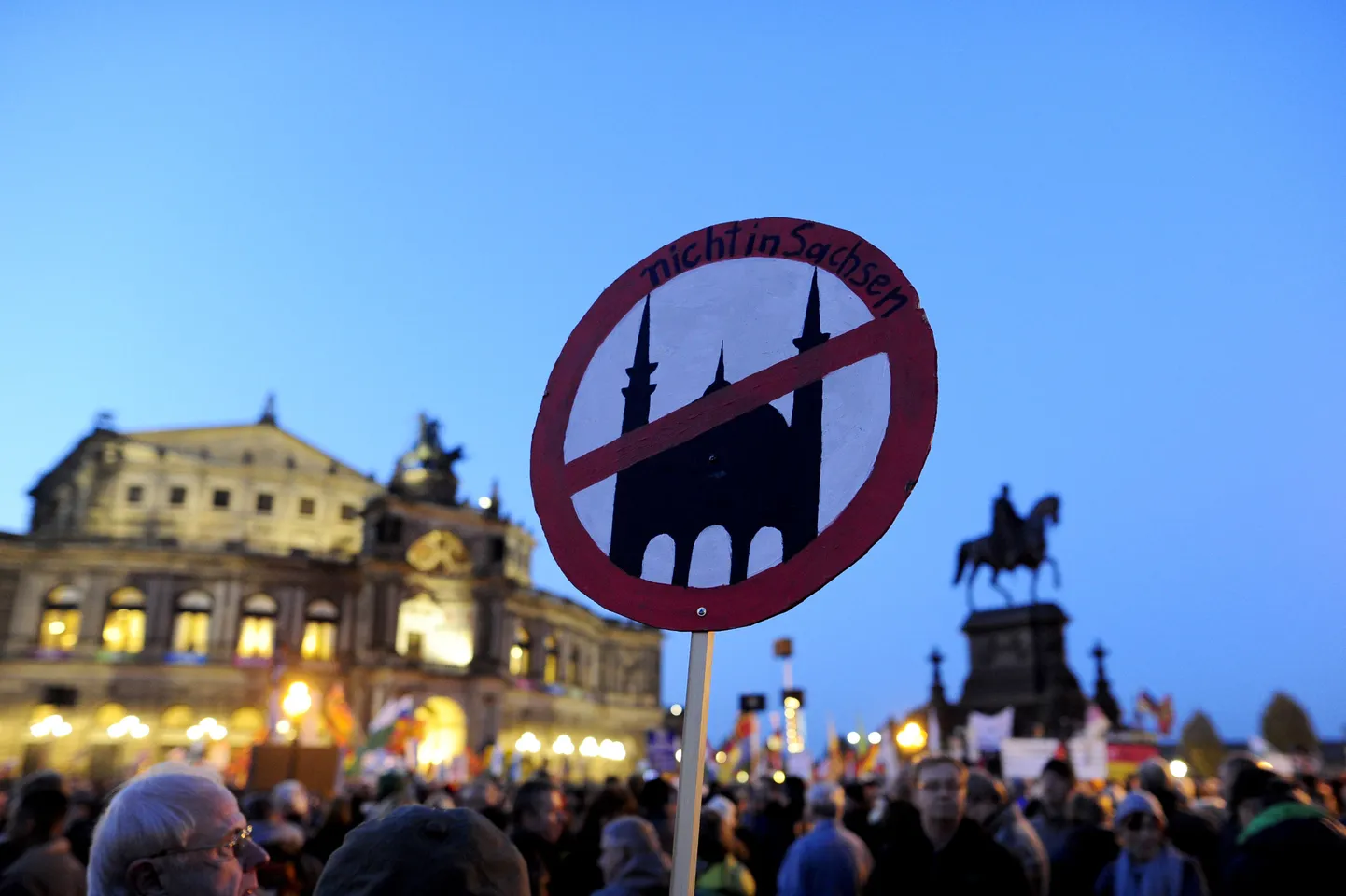 Акция протеста в Дрездене. Иллюстративное фото.
