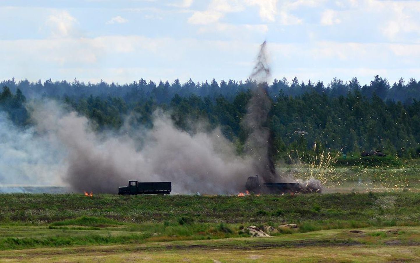 Vene õhutõrjeüksuse hävitamise simuleerimine õppustel Trojan Footprint. FOTO: Leedu Kaitsejõud