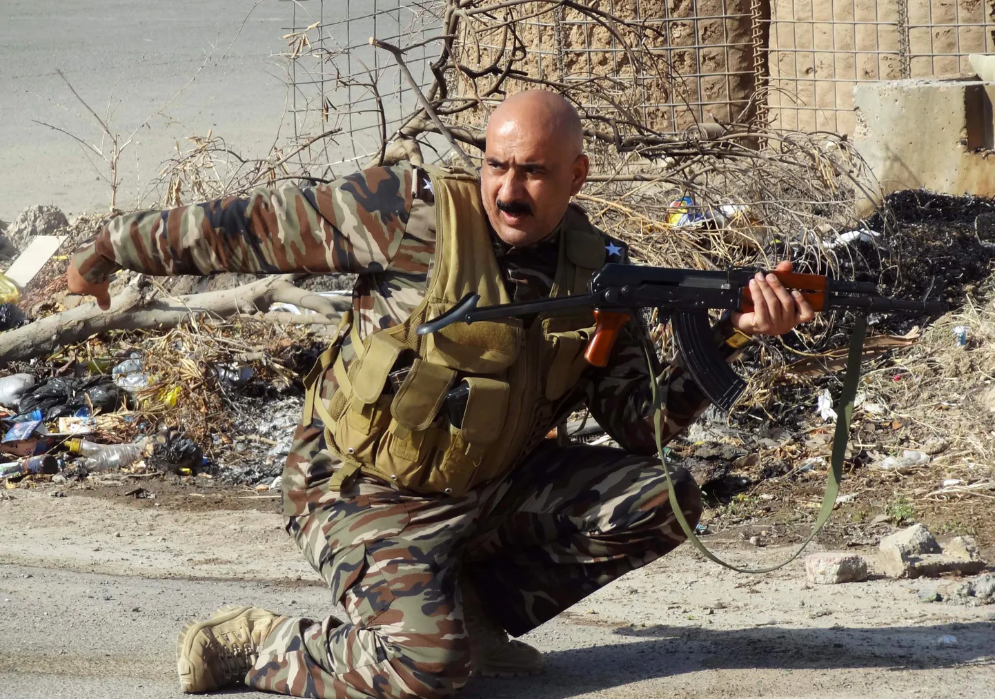 Iraagi kurdide võitleja laupäeval Kirkukis.