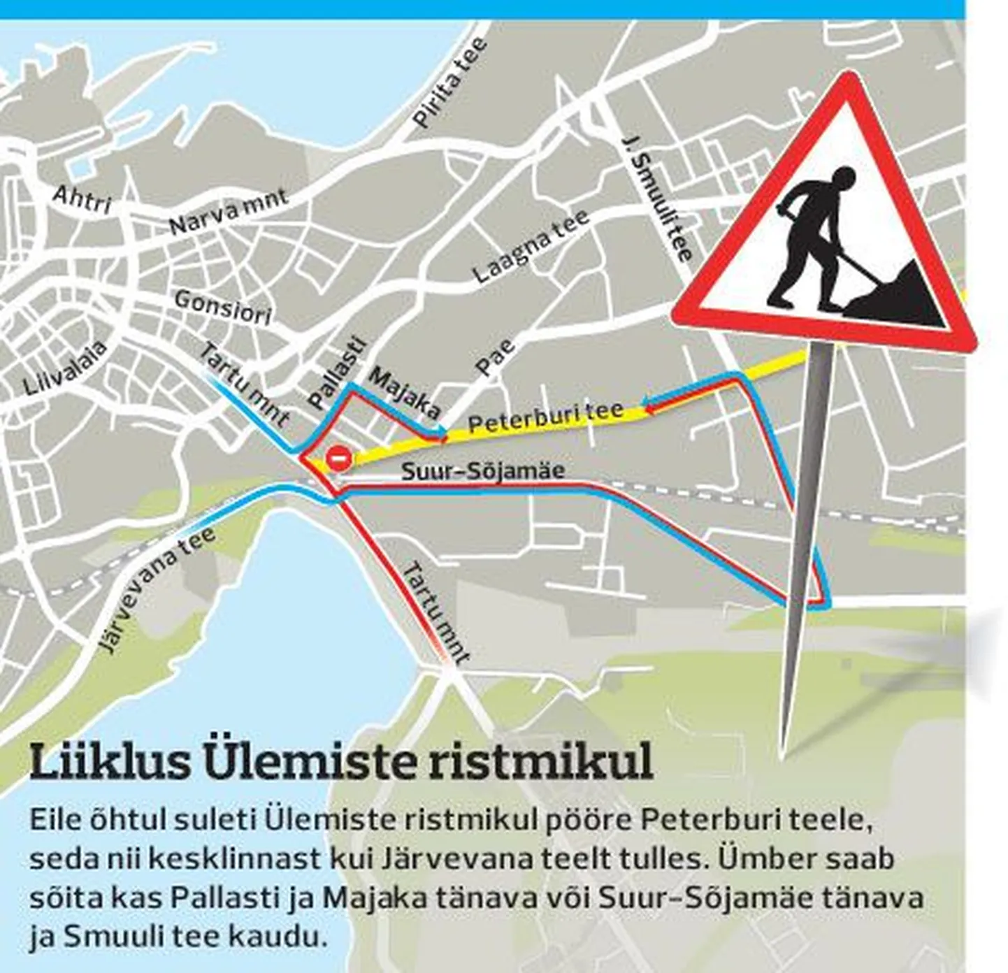 Liiklus Ülemiste ristmikul.
