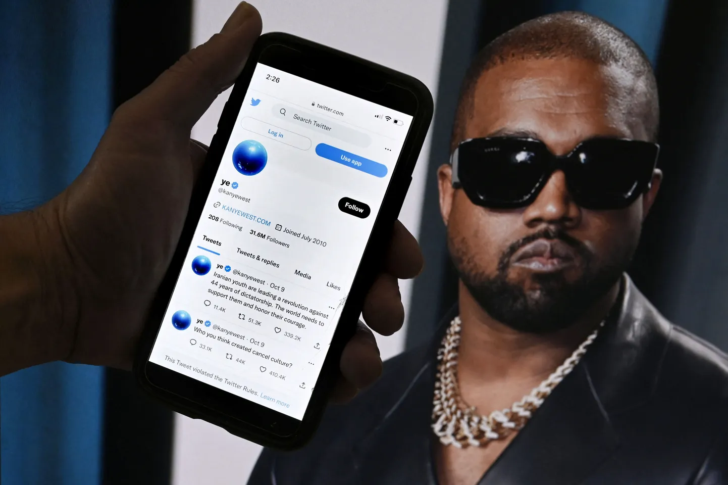 USA räppari Kanye Westi Twitteri konto suleti taas ajutiselt