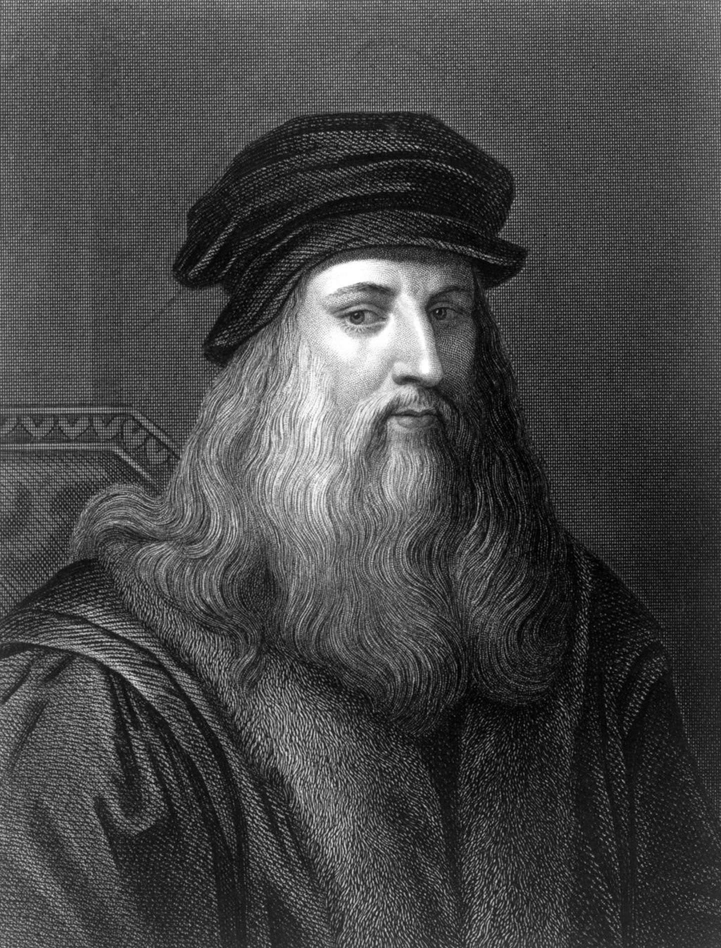 Koopia Leonardo Da Vinci Tallinnasse jõudvast autoportreest.