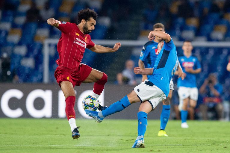 Septembris jäid Mo Salah (vasakul) ja Liverpool võõrsil Napolile 0:2 alla. Kas nüüd koidab karikakaitsja tasumise tund?