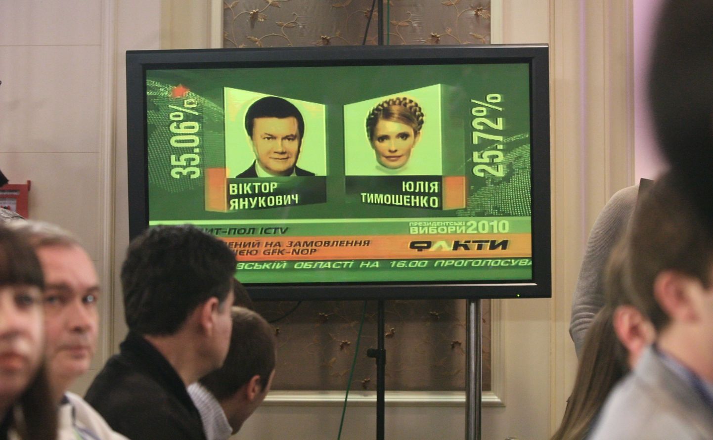 Esimeses voorus kogusid enim hääli Viktor Janukovitš ja Julia Tõmošenko.