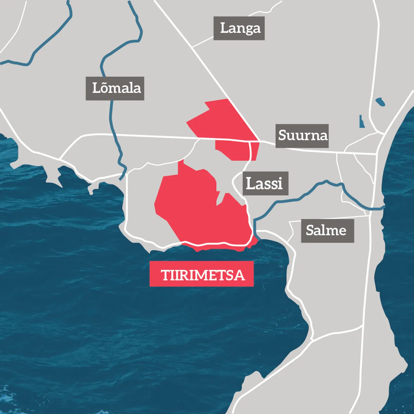 Kurioosum Tiirimetsa küla asub kahes tükis
