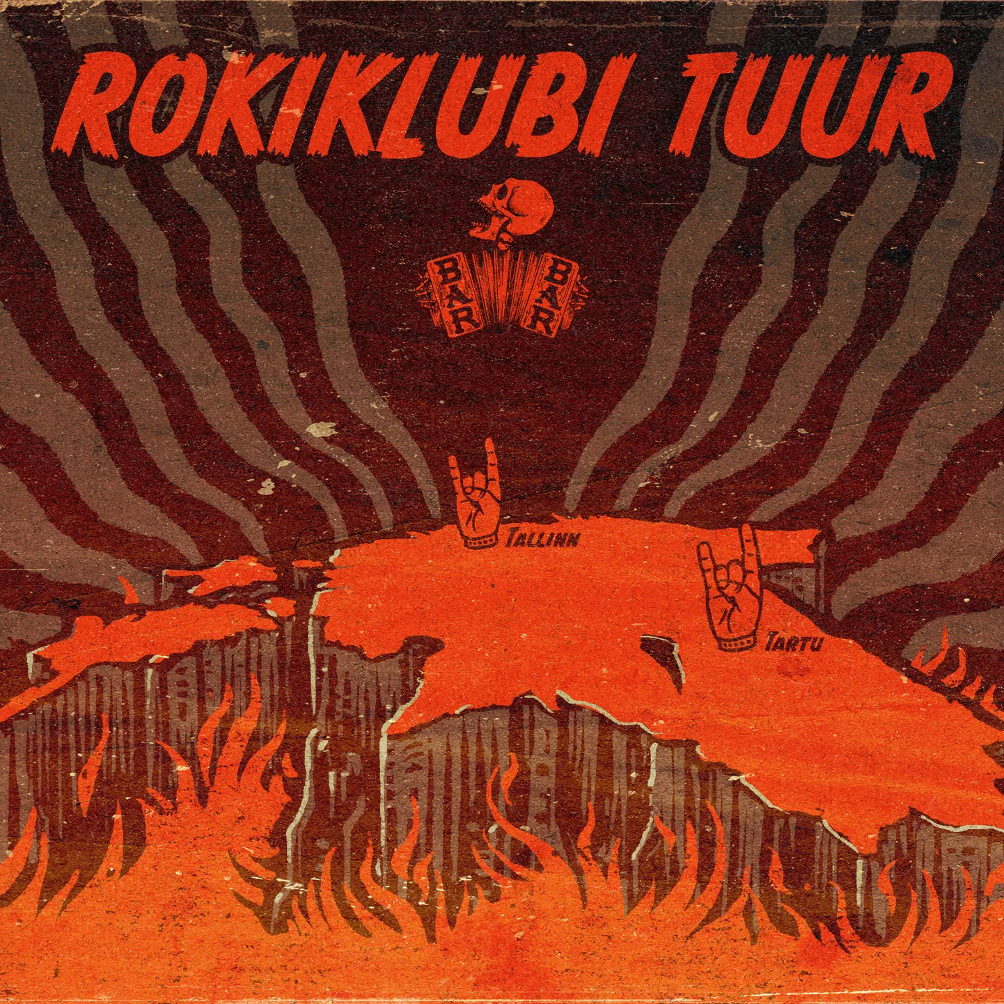 Tallinna ja Tartu metal-kaart.