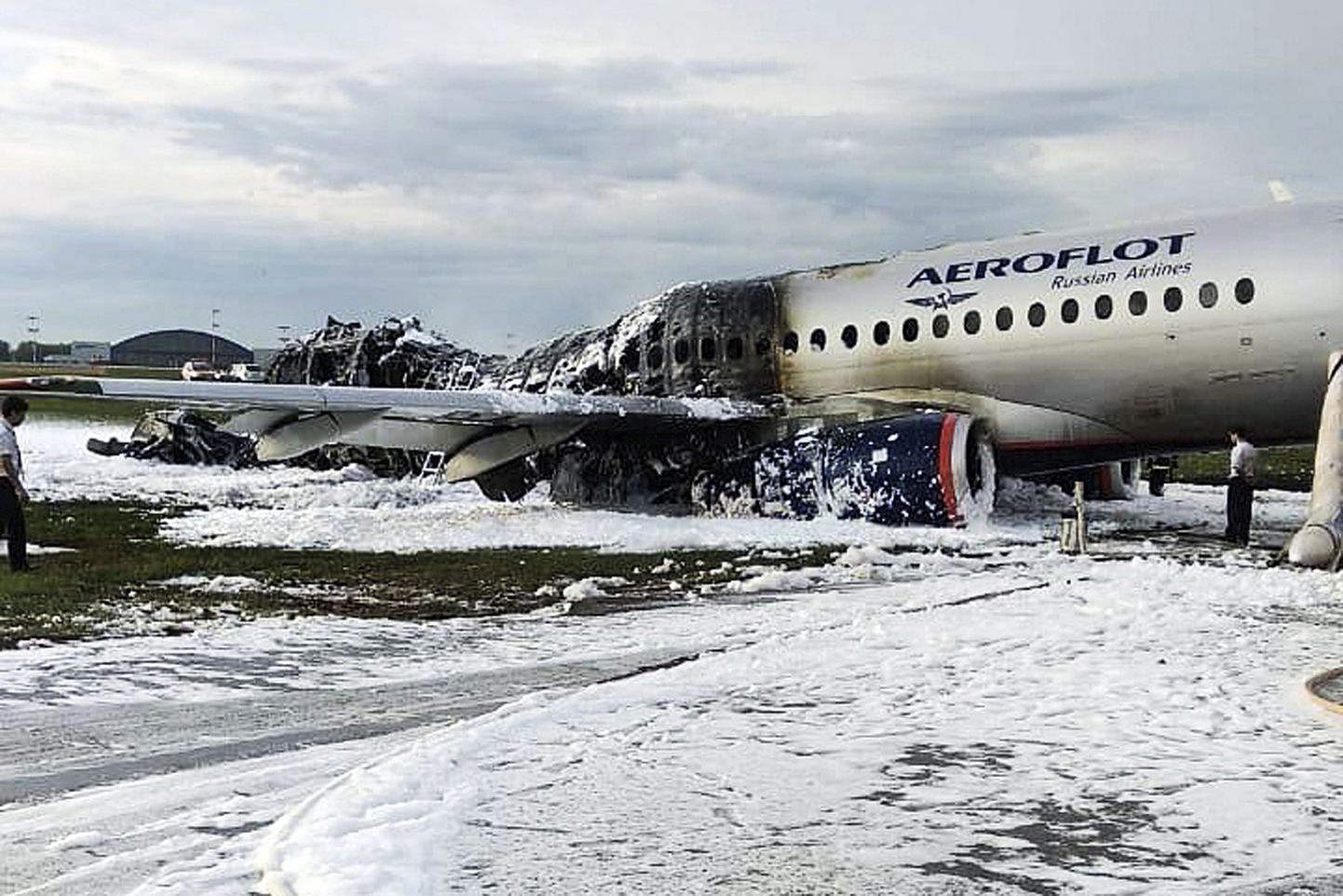 Sukhoi Superjet после авиакатастрофы.