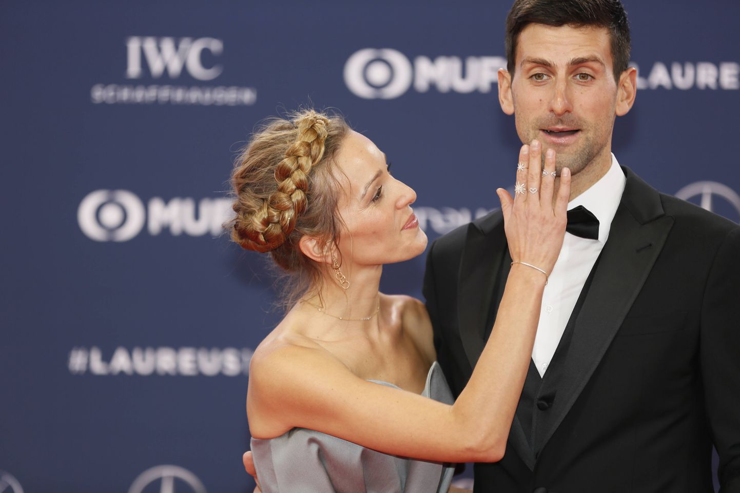 Maailma tennise esinumber Novak Djokovic ja tema abikaasa Jelena Djokovic.
