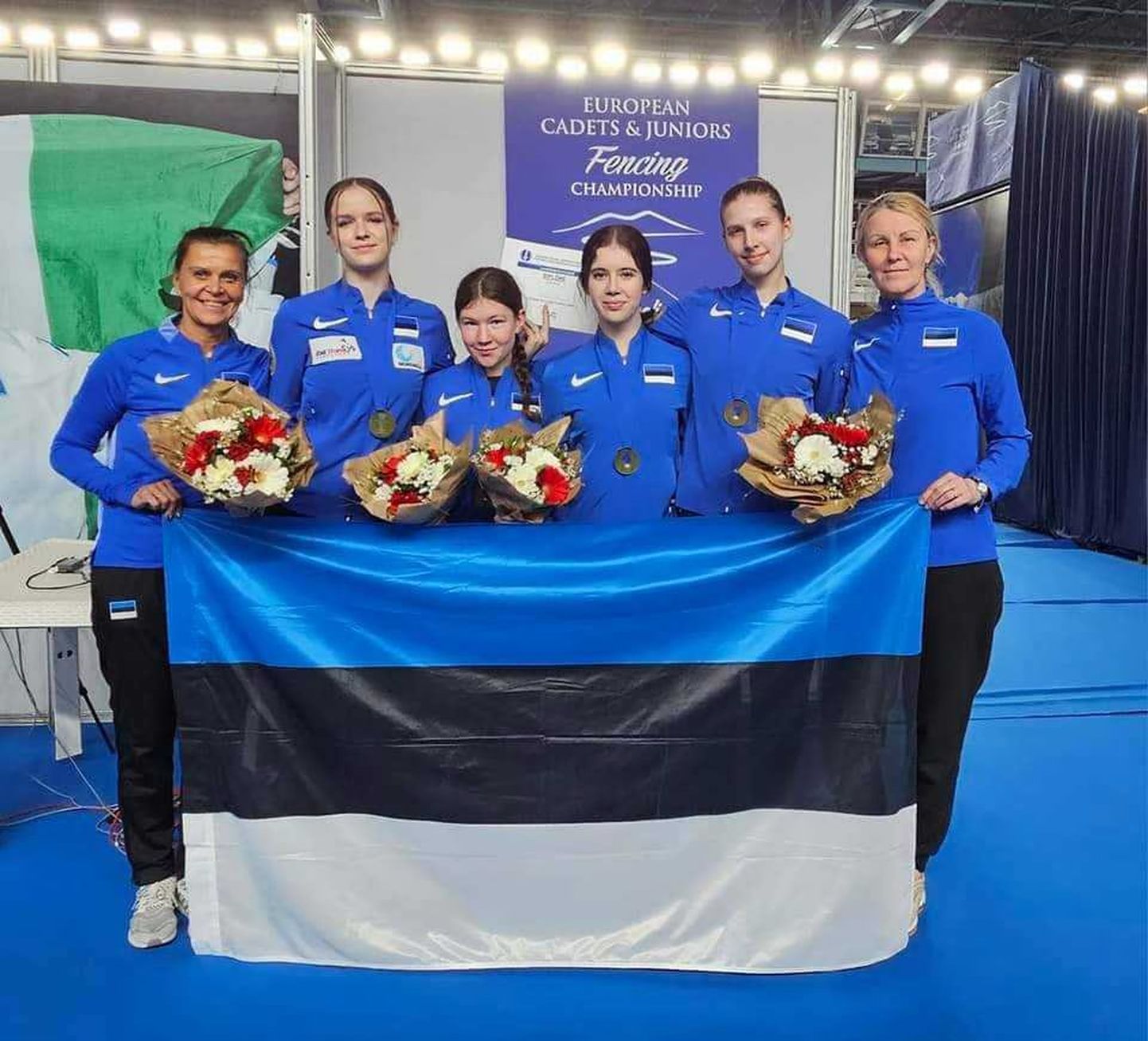 Eesti kadettide naiskond saavutas vehklemise Euroopa meistrivõistlustel pronski.