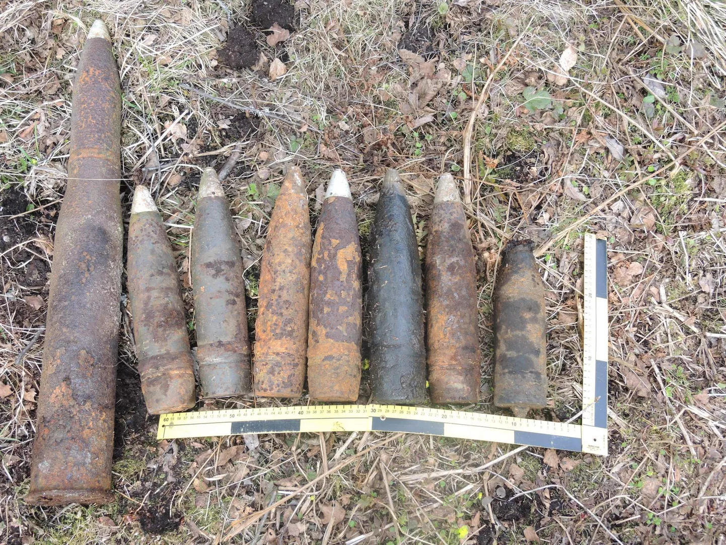 Jõgevamaal Torma vallas Oti külas leiti 22. aprillil kaheksa 75 mm mürsku.