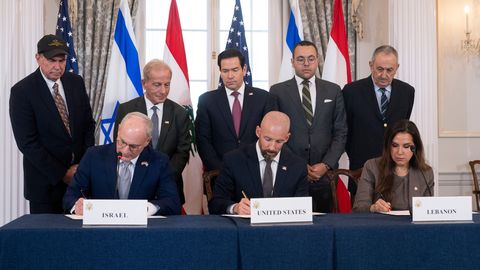 Liibanon, Iisrael ja USA allkirjastasid kolmepoolse raamkokkuleppe